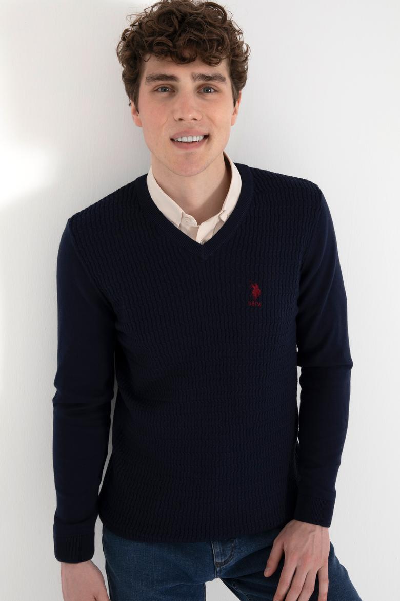 Erkek Lacivert Basic Kazak - 50288879008