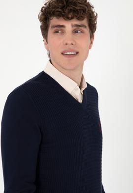 Erkek Lacivert Basic Kazak - 50288879008