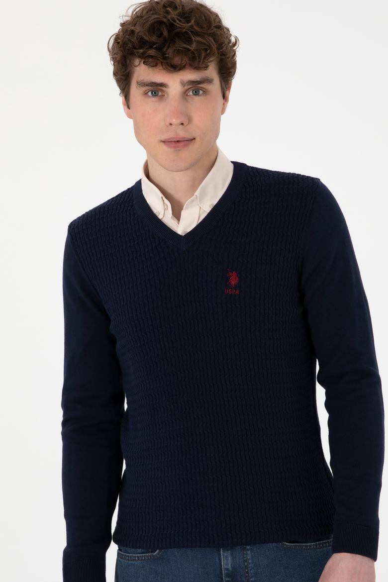 Erkek Lacivert Basic Kazak - 50288879008