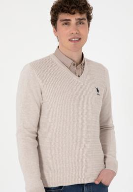 Erkek Taş Melanj Basic Kazak - 50288879037