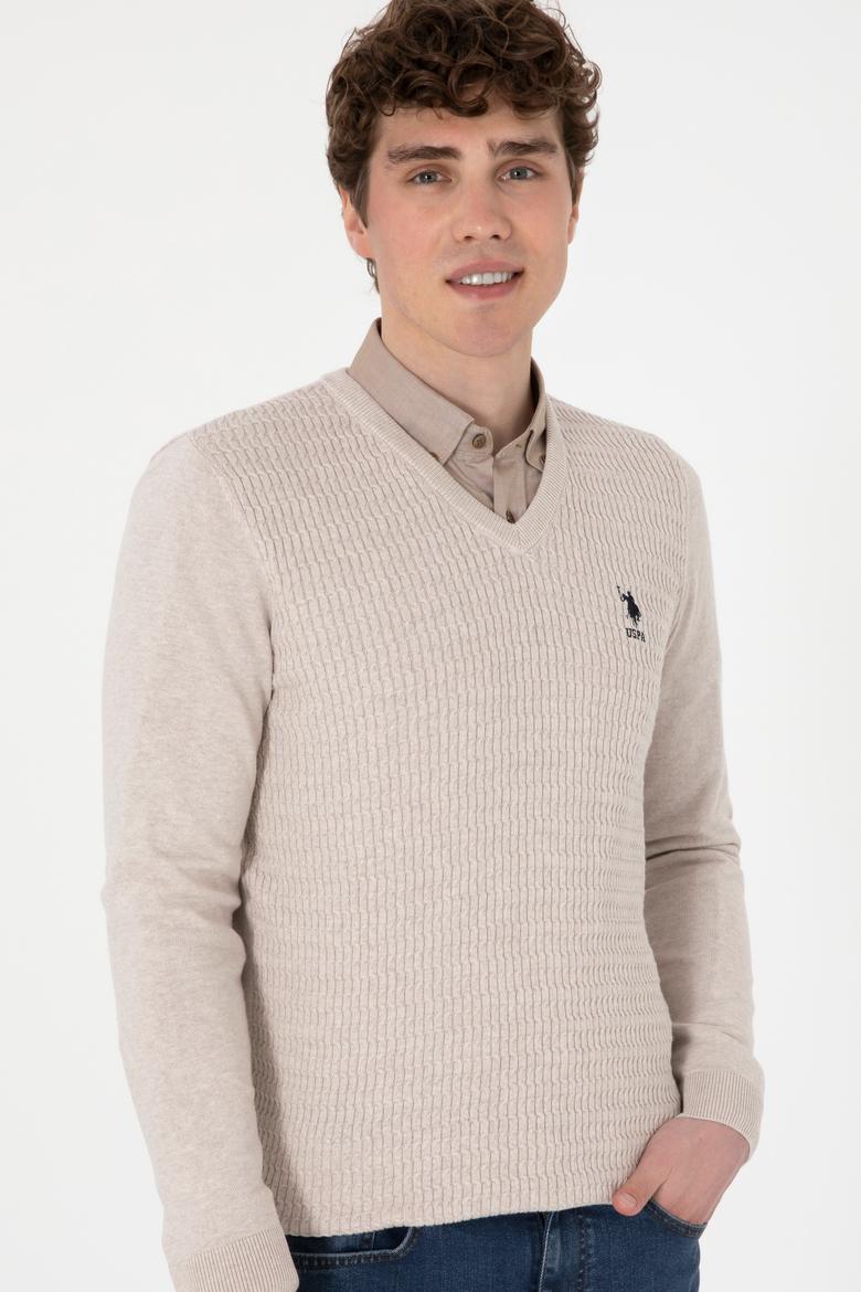 Erkek Taş Melanj Basic Kazak - 50288879037