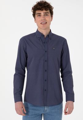 Erkek Lacivert Uzun Kollu Gömlek - 50282851016