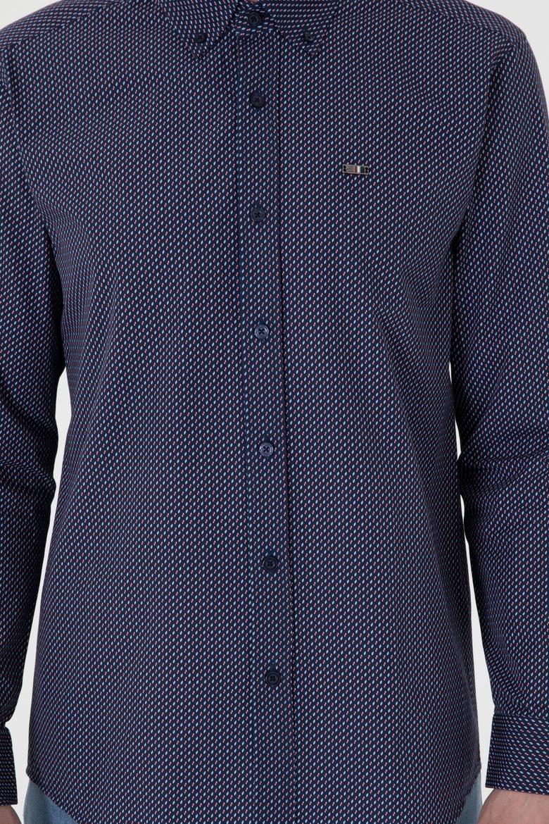 Erkek Lacivert Uzun Kollu Gömlek - 50282851016