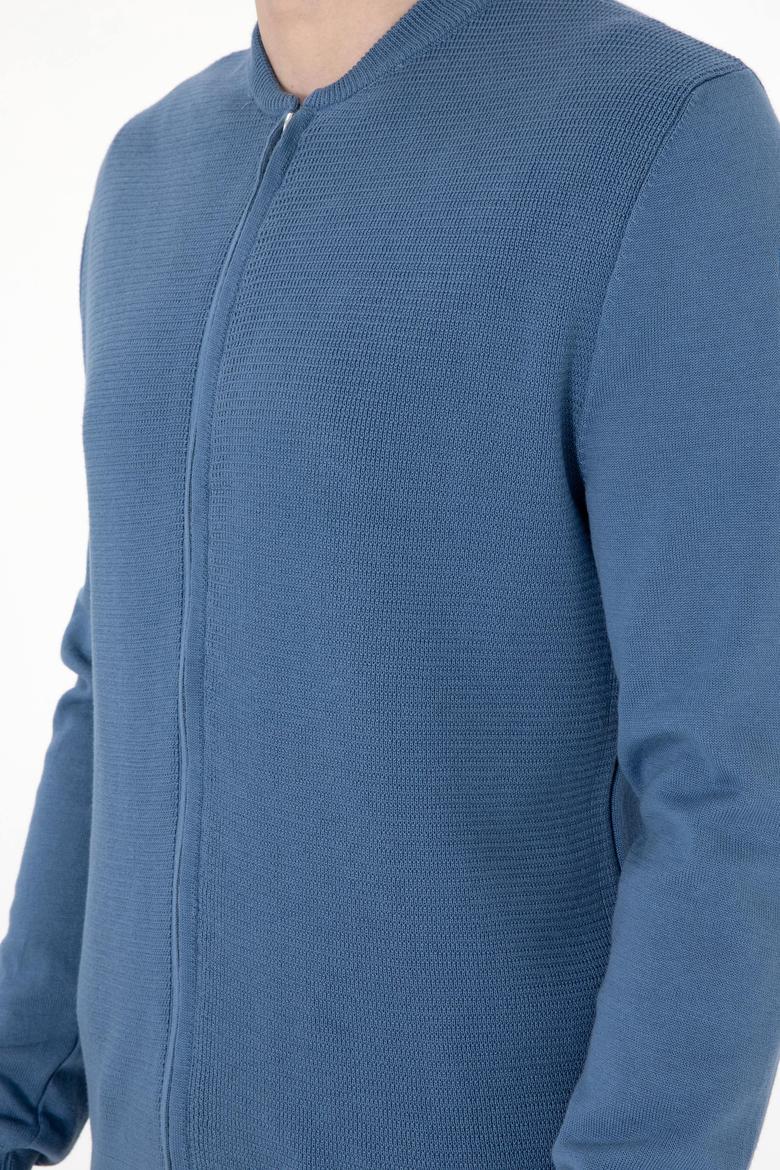 Erkek Saks Basic Triko Hırka - 50288870012