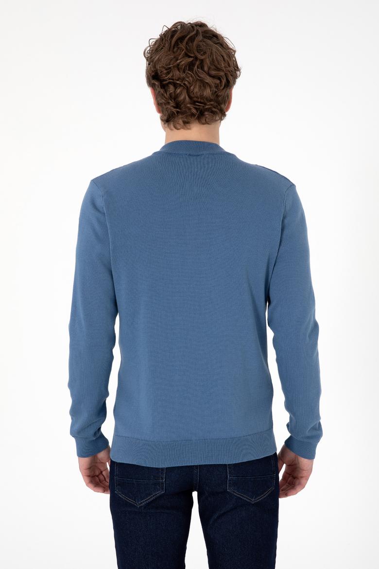 Erkek Saks Basic Triko Hırka - 50288870012