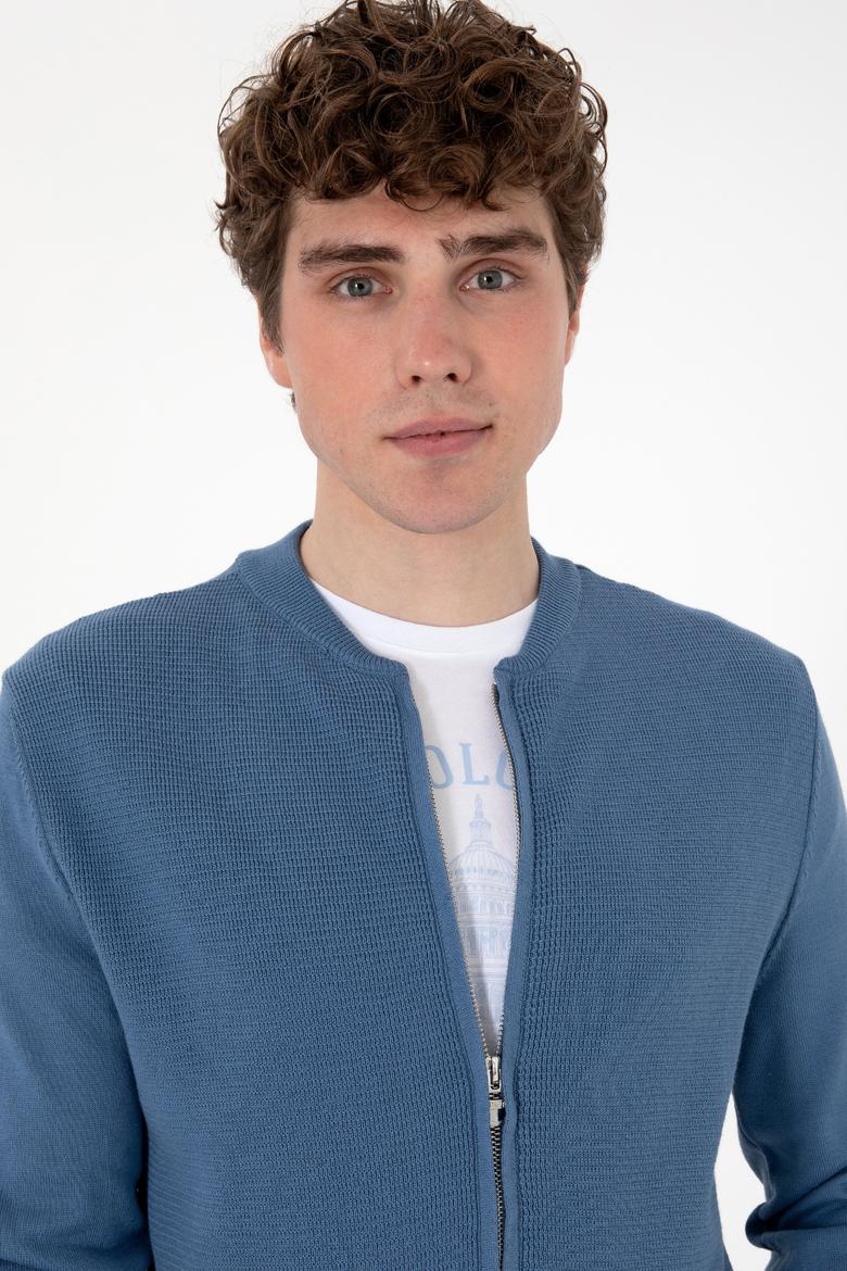 Erkek Saks Basic Triko Hırka - 50288870012