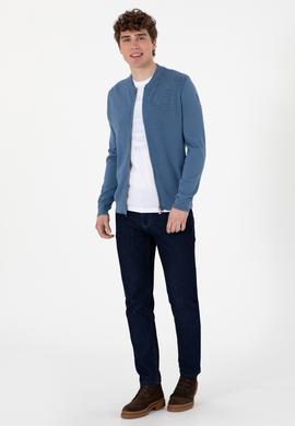 Erkek Saks Basic Triko Hırka - 50288870012