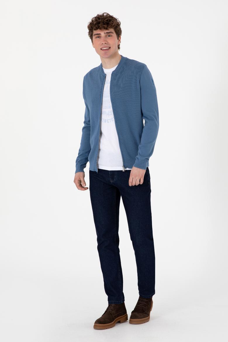 Erkek Saks Basic Triko Hırka - 50288870012