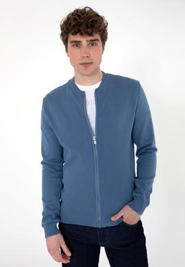 Erkek Saks Basic Triko Hırka - 50288870012