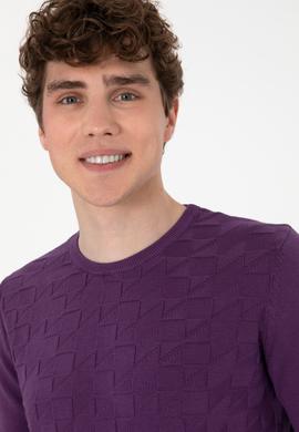 Erkek Mor Basic Kazak - 50288882051