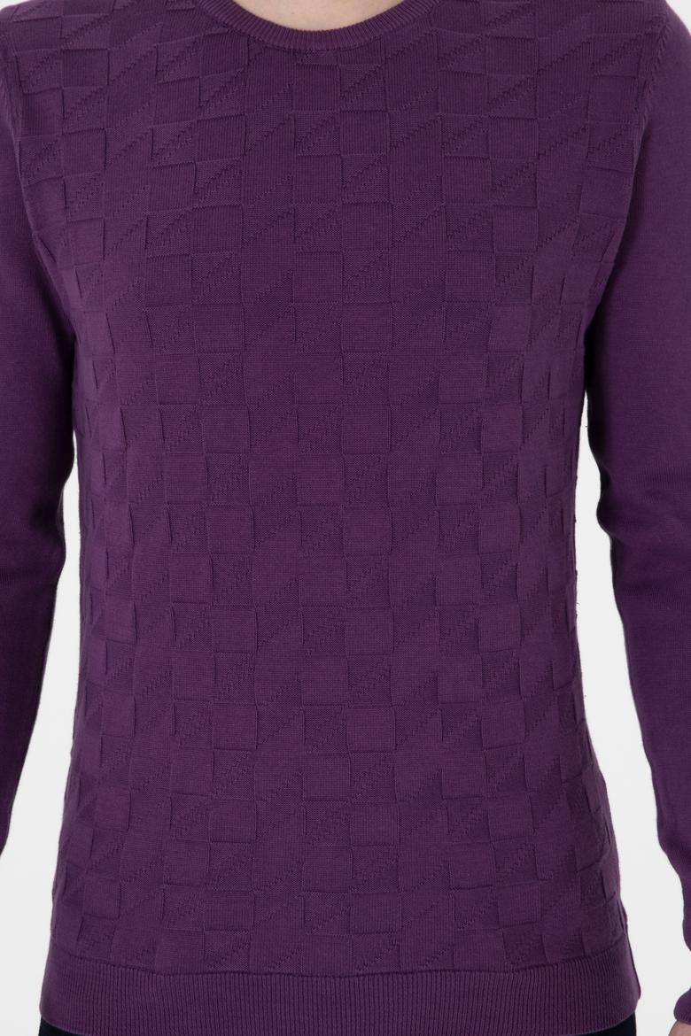 Erkek Mor Basic Kazak - 50288882051