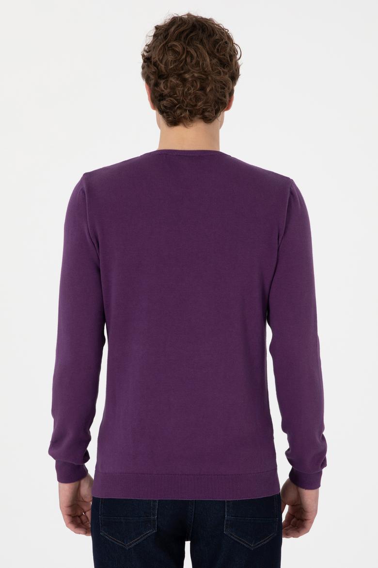 Erkek Mor Basic Kazak - 50288882051