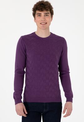 Erkek Mor Basic Kazak - 50288882051