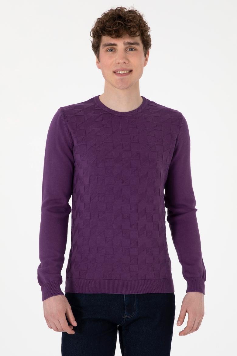 Erkek Mor Basic Kazak