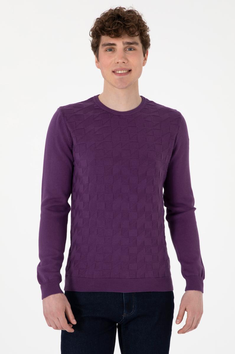 Erkek Mor Basic Kazak