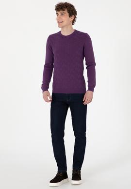 Erkek Mor Basic Kazak - 50288882051