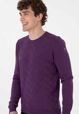 Erkek Mor Basic Kazak - 50288882051