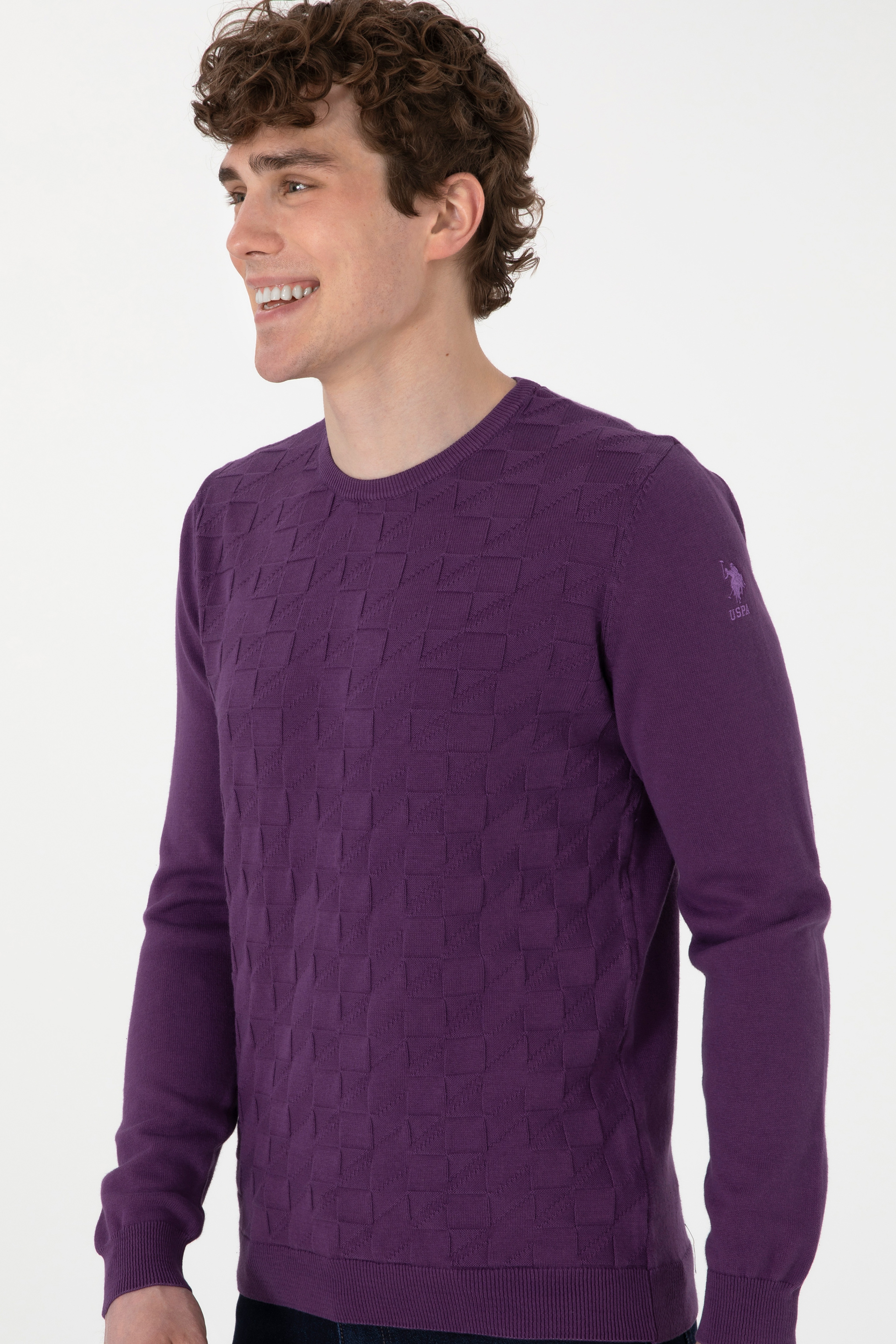 Erkek Mor Basic Kazak - Image 3