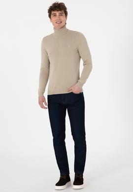 Erkek Haki Melanj Basic Kazak - 50288884027