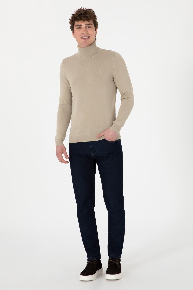 Erkek Haki Melanj Basic Kazak - 50288884027