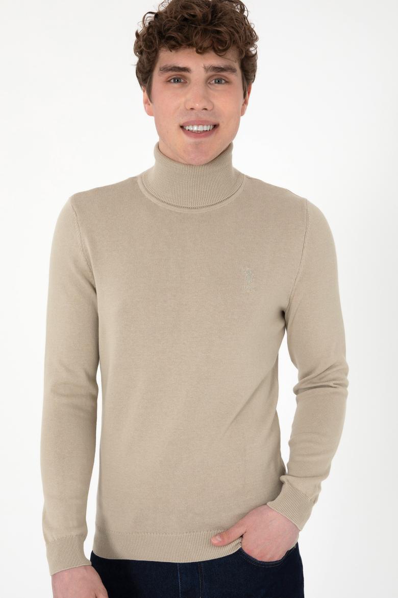 Erkek Haki Melanj Basic Kazak - 50288884027