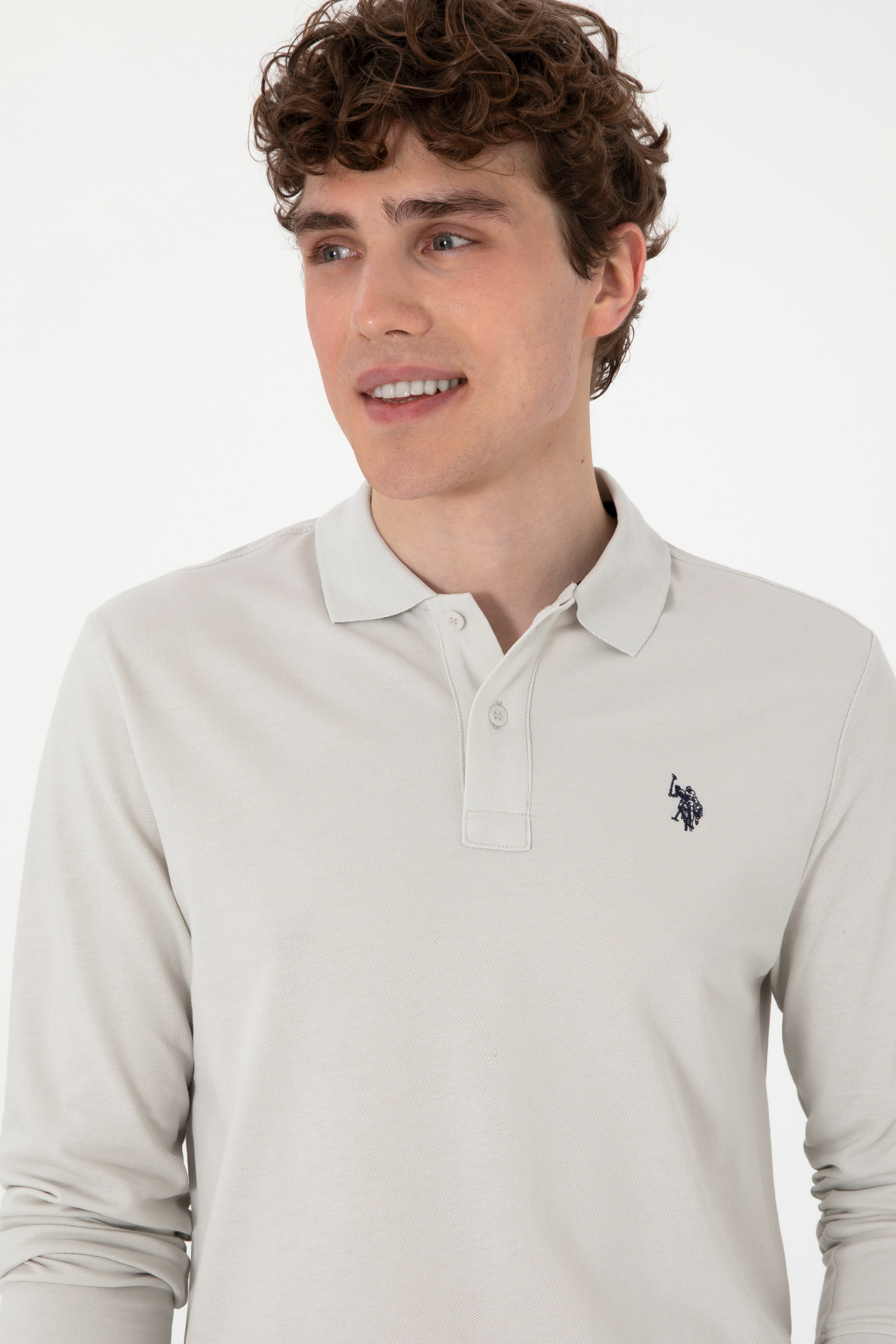Erkek Açık Gri Basic Sweatshirt