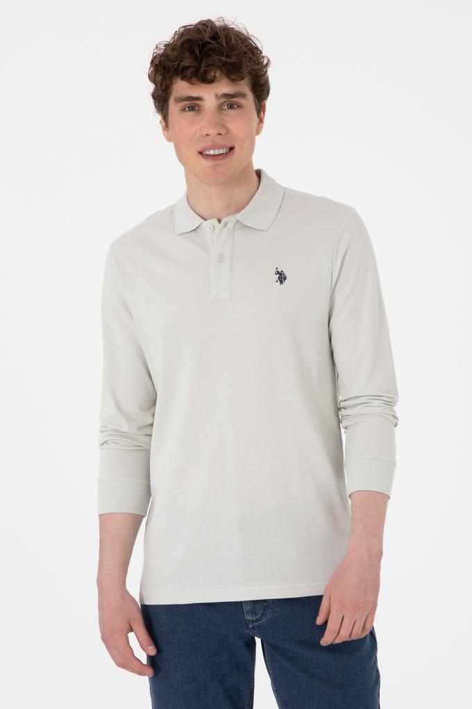 Erkek Açık Gri Basic Sweatshirt