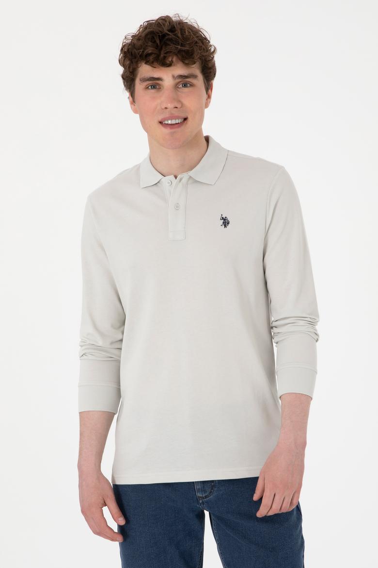 Erkek Açık Gri Basic Sweatshirt