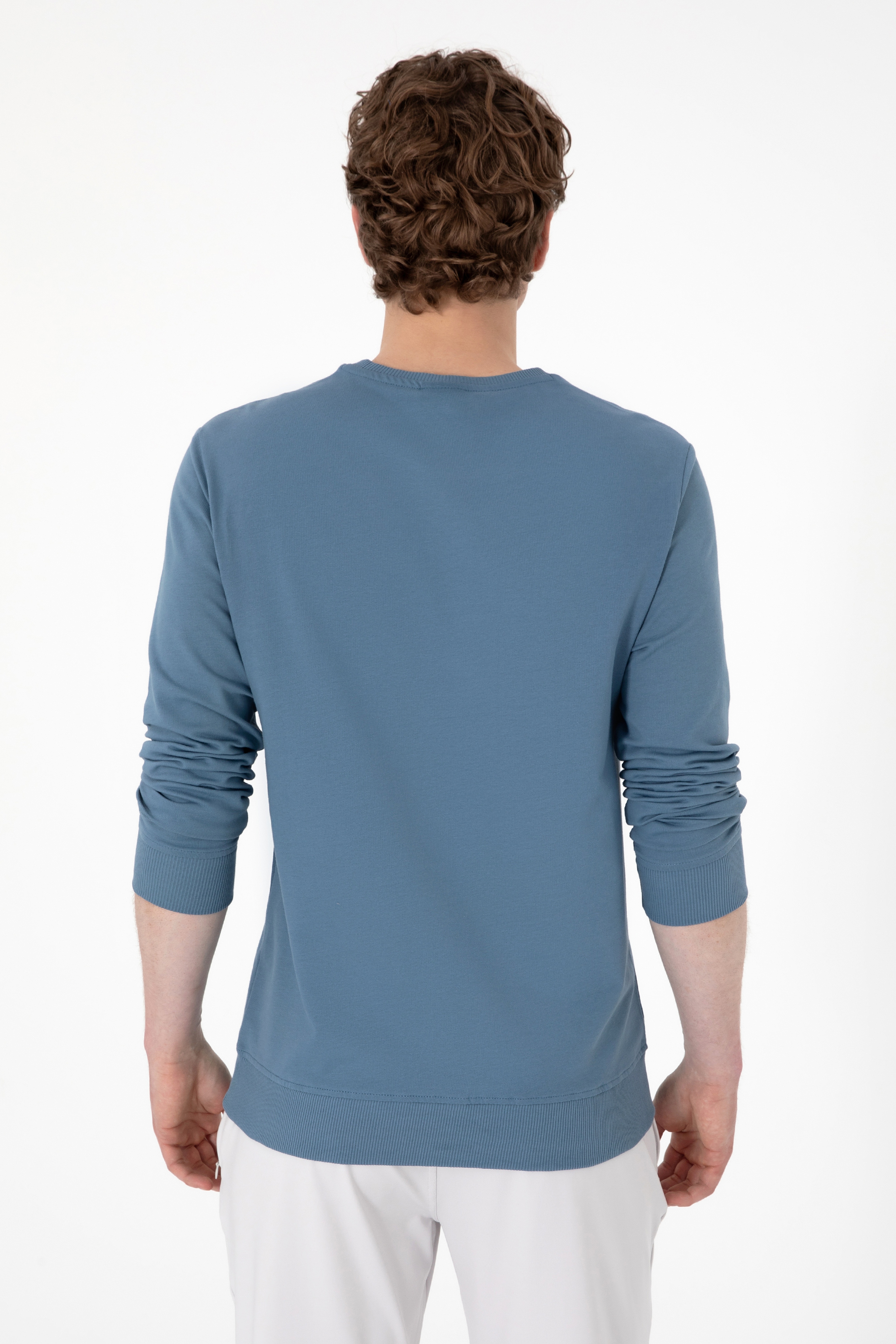 Erkek Saks Basic Sweatshirt
