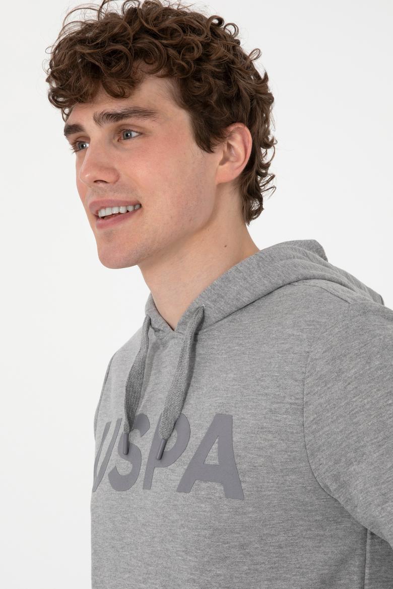 Erkek Gri Melanj Basic Sweatshirt - 50289056016