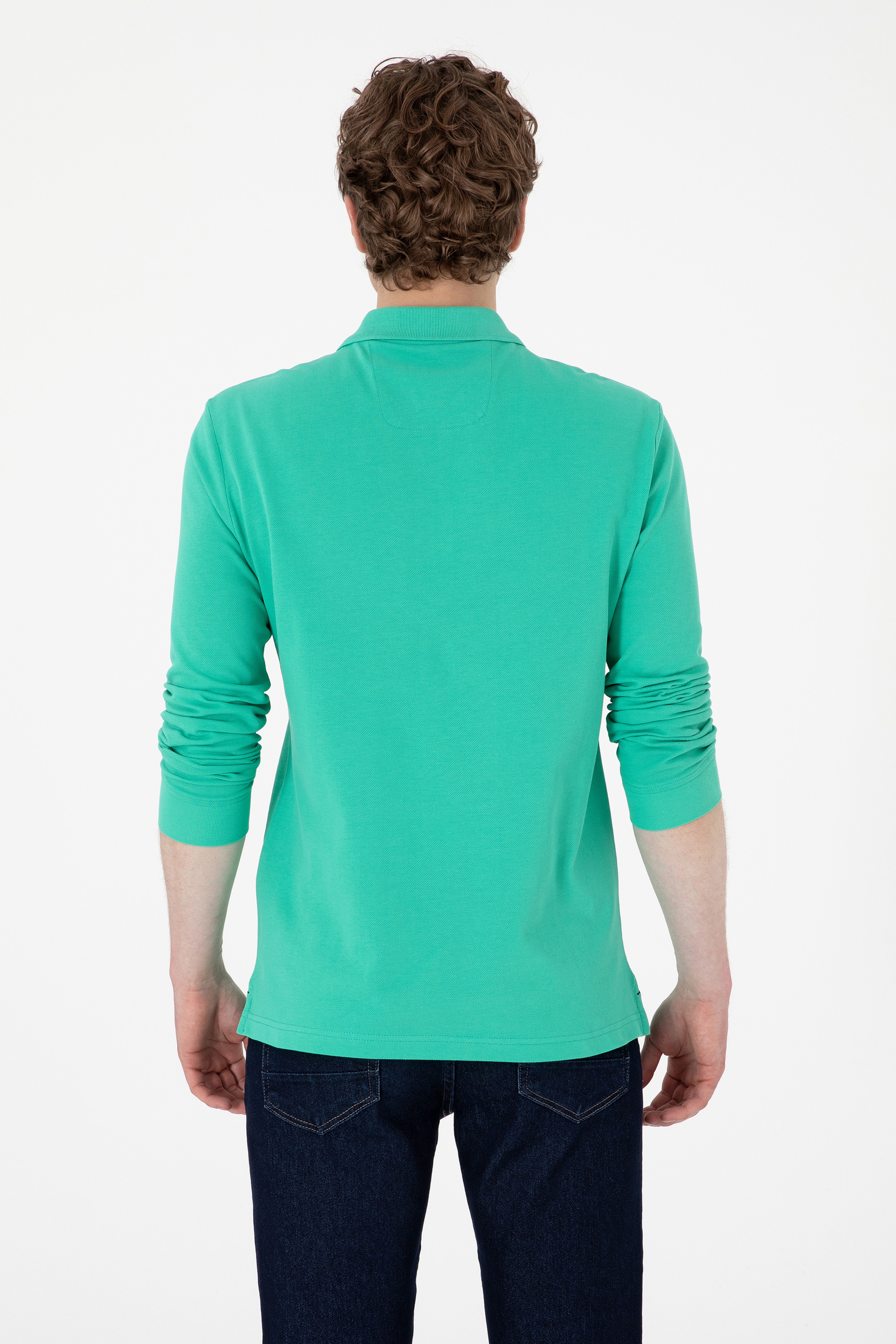 Erkek Mint Basic Sweatshirt - Image 5