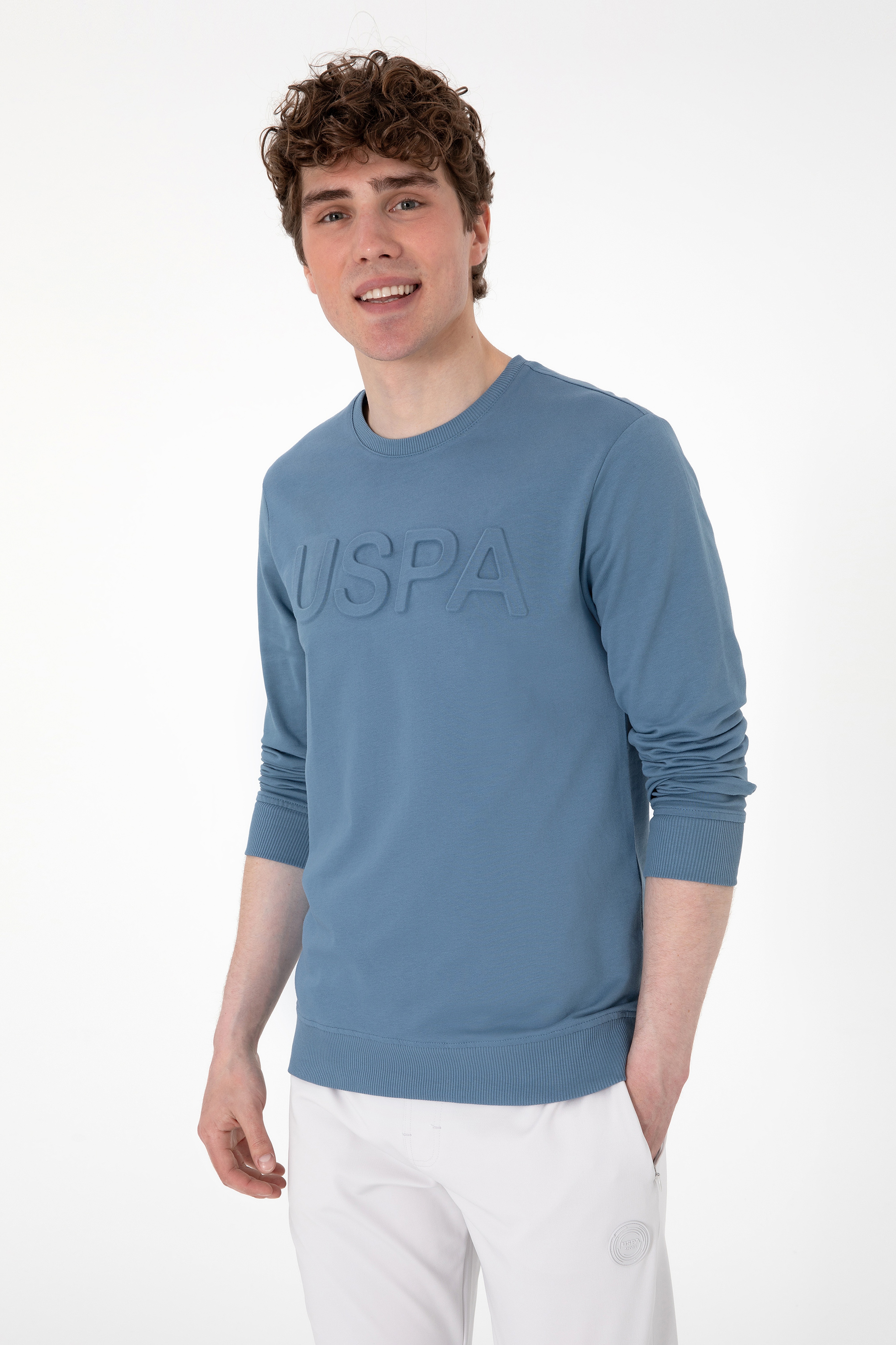 Erkek Saks Basic Sweatshirt - Image 3