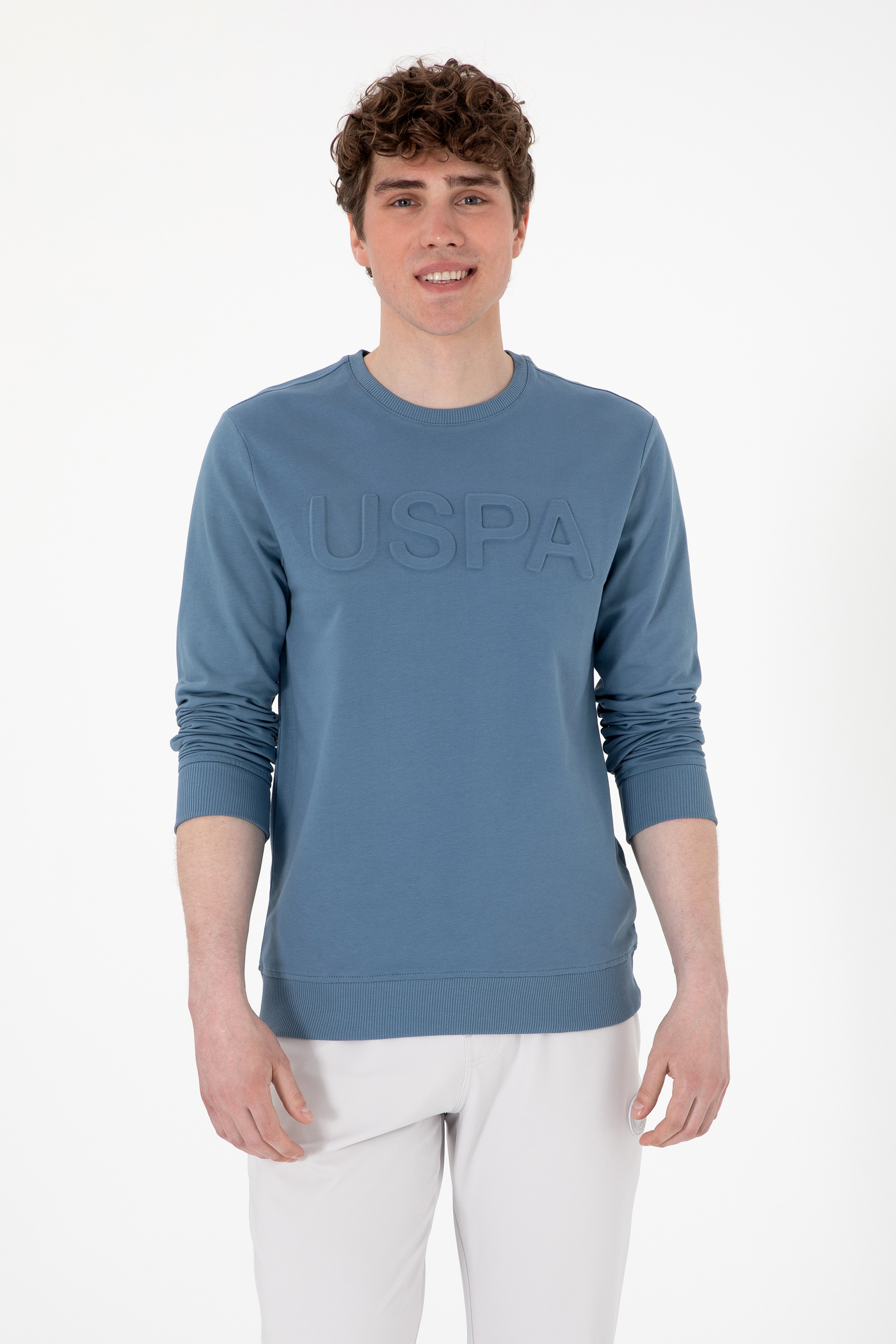 Erkek Saks Basic Sweatshirt - Image 1