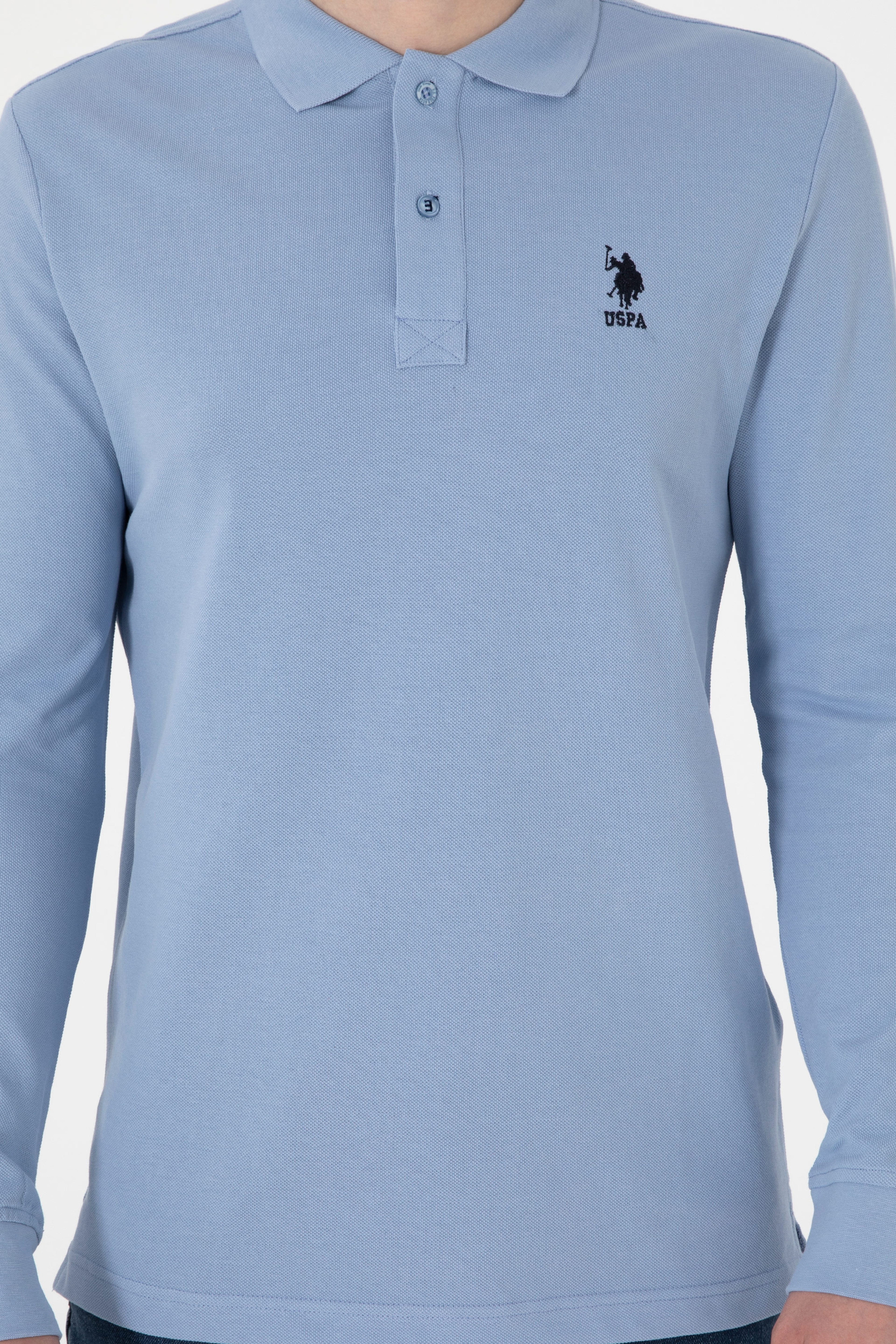 Erkek Açık Mavi Basic Sweatshirt