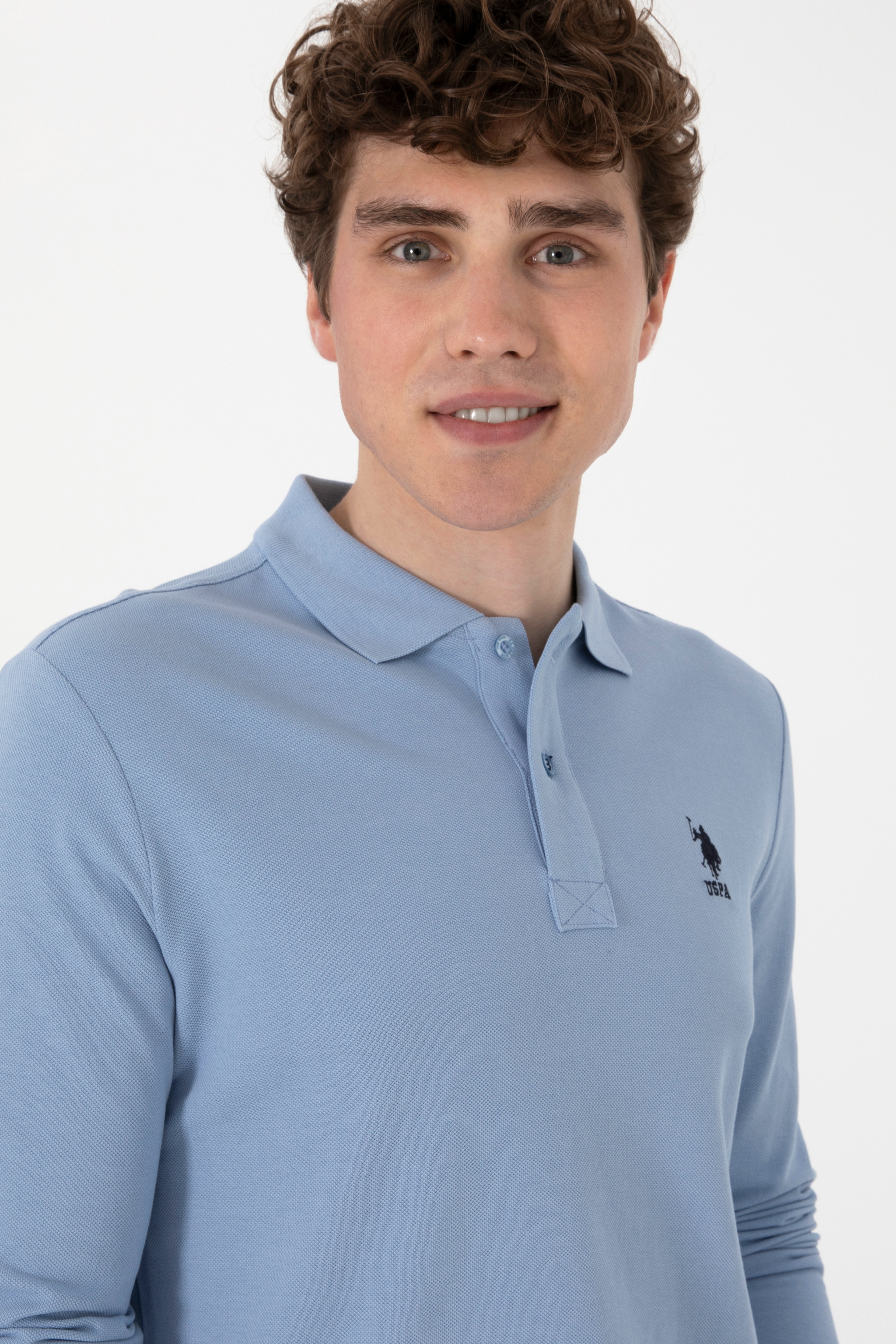 Erkek Açık Mavi Basic Sweatshirt - Image 2