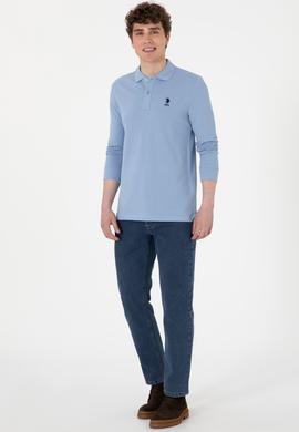 Erkek Açık Mavi Basic Sweatshirt - 50289062261