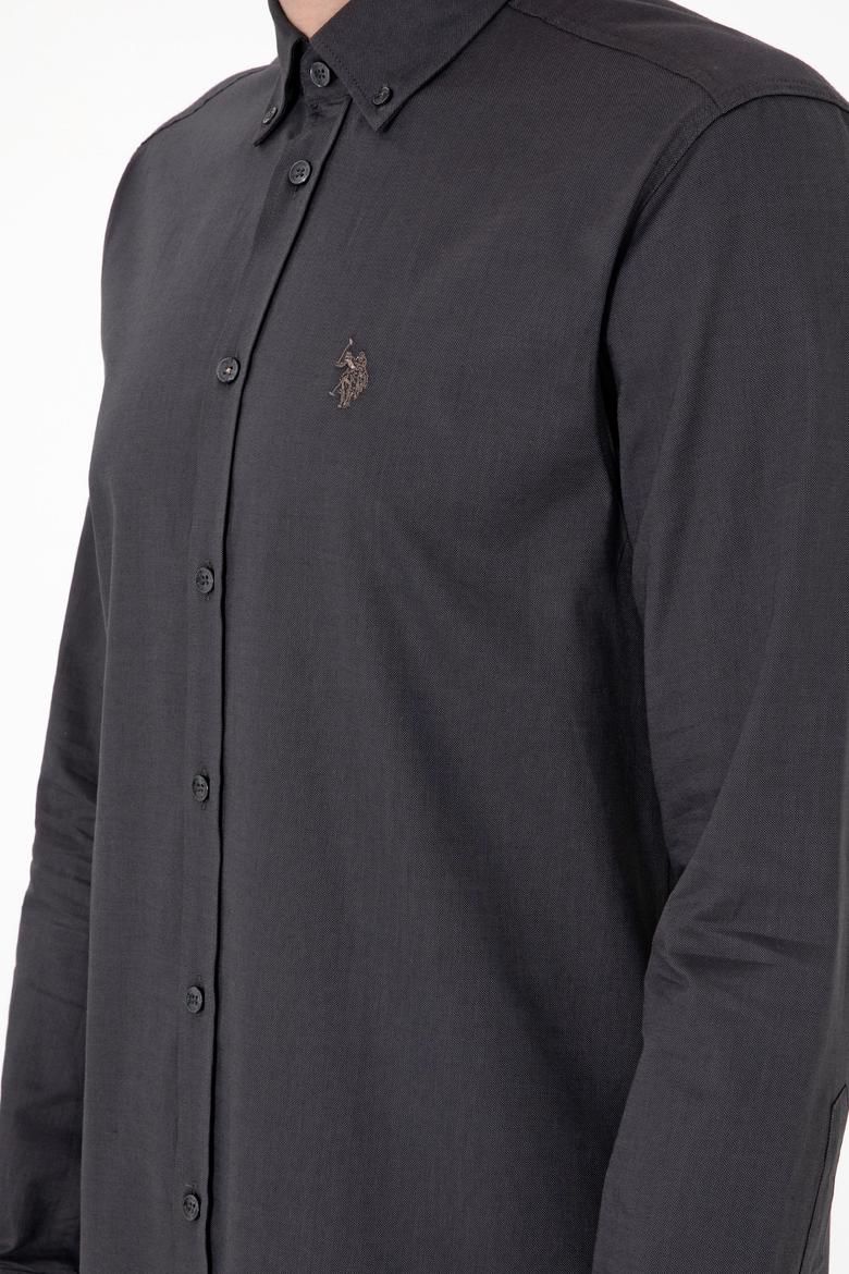 Erkek Antrasit Uzun Kollu Basic Gömlek - 50293949079