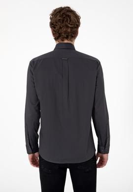 Erkek Antrasit Uzun Kollu Basic Gömlek - 50293949079