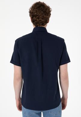 Erkek Lacivert Kısa Kollu Gömlek - 50297909045
