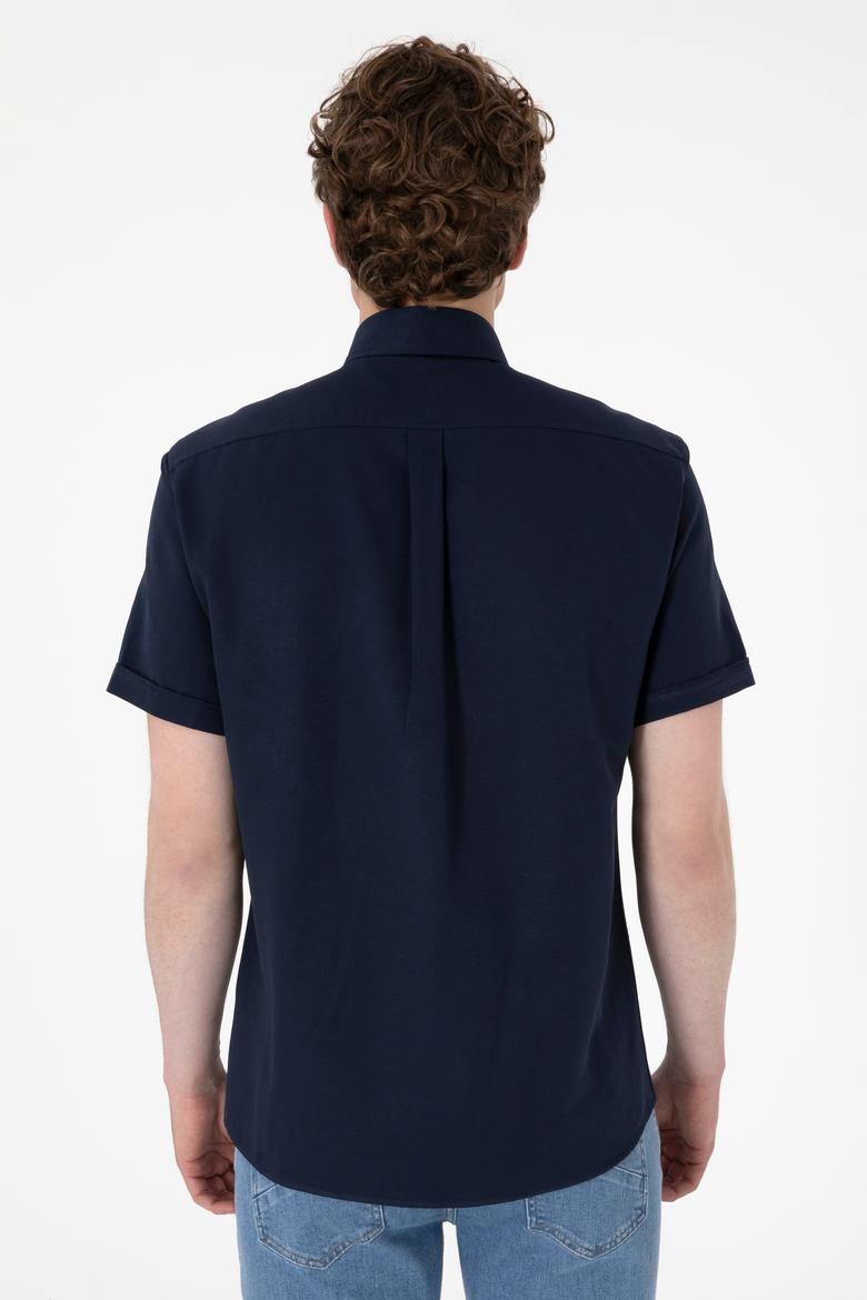 Erkek Lacivert Kısa Kollu Gömlek - 50297909045
