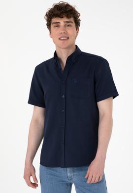Erkek Lacivert Kısa Kollu Gömlek - 50297909045