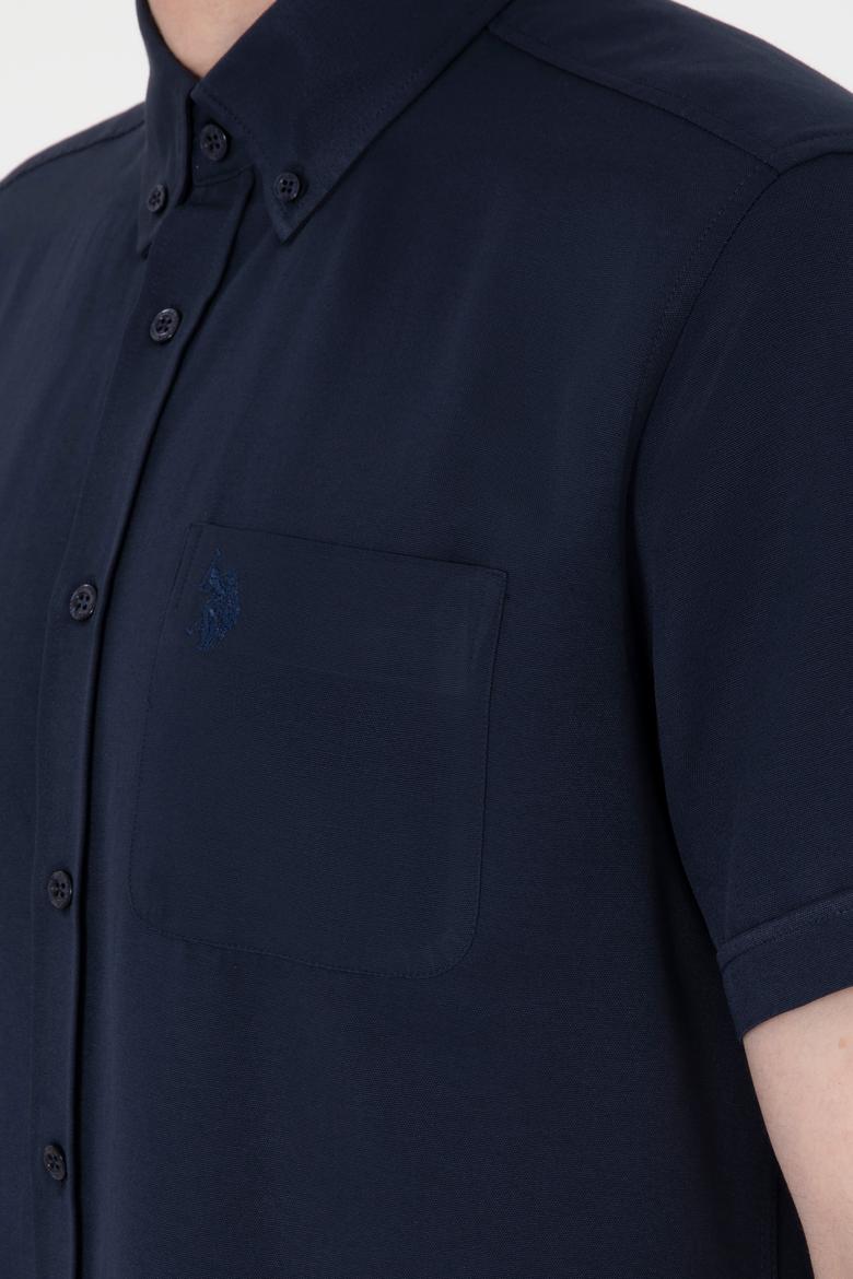 Erkek Lacivert Kısa Kollu Gömlek - 50297909045