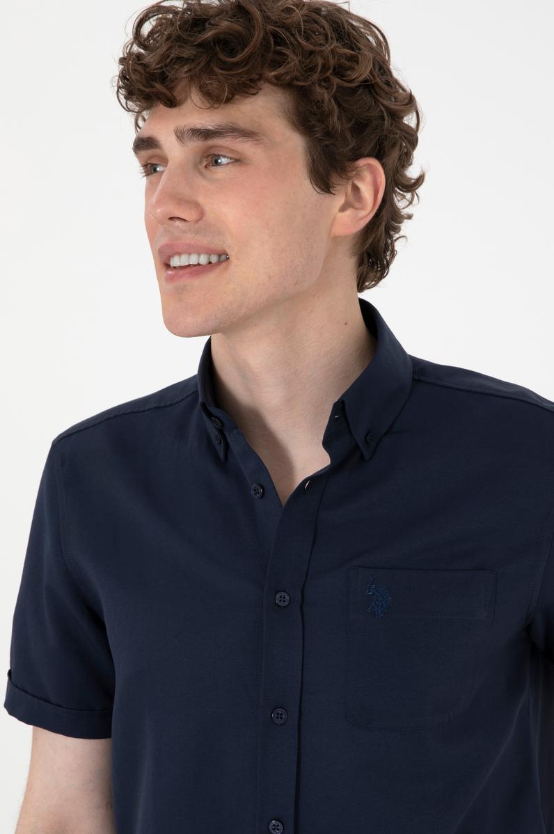 Erkek Lacivert Kısa Kollu Gömlek