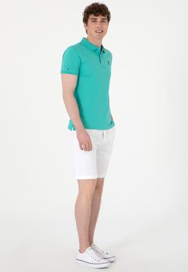 Erkek Slim Fit Polo Yaka Mint Basic Tişört - 50298011061