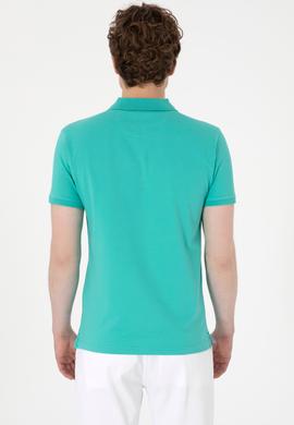 Erkek Slim Fit Polo Yaka Mint Basic Tişört - 50298011061
