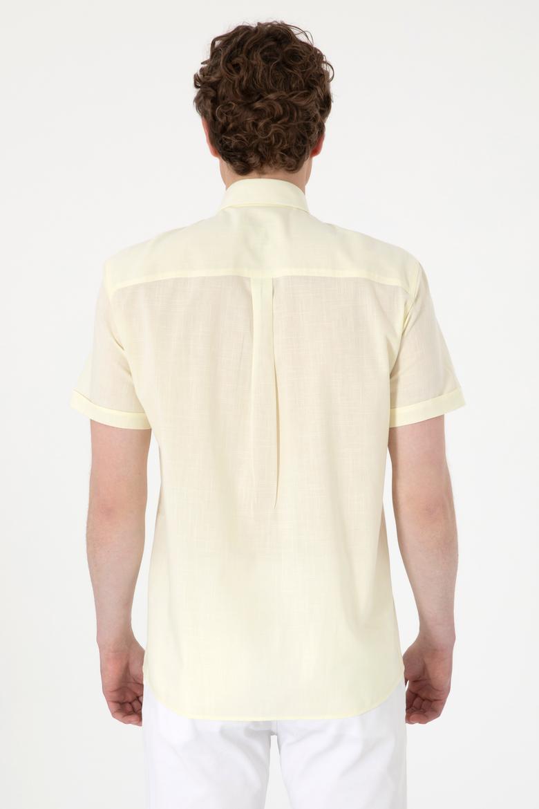 Erkek Limon Kısa Kollu Gömlek - 50298007094