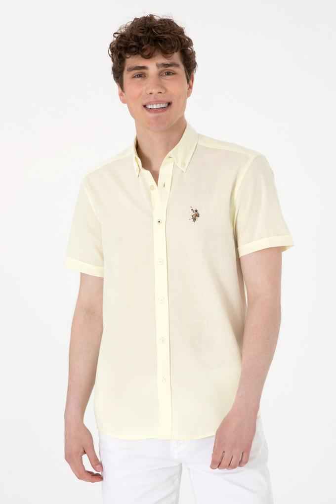 Erkek Limon Kısa Kollu Gömlek