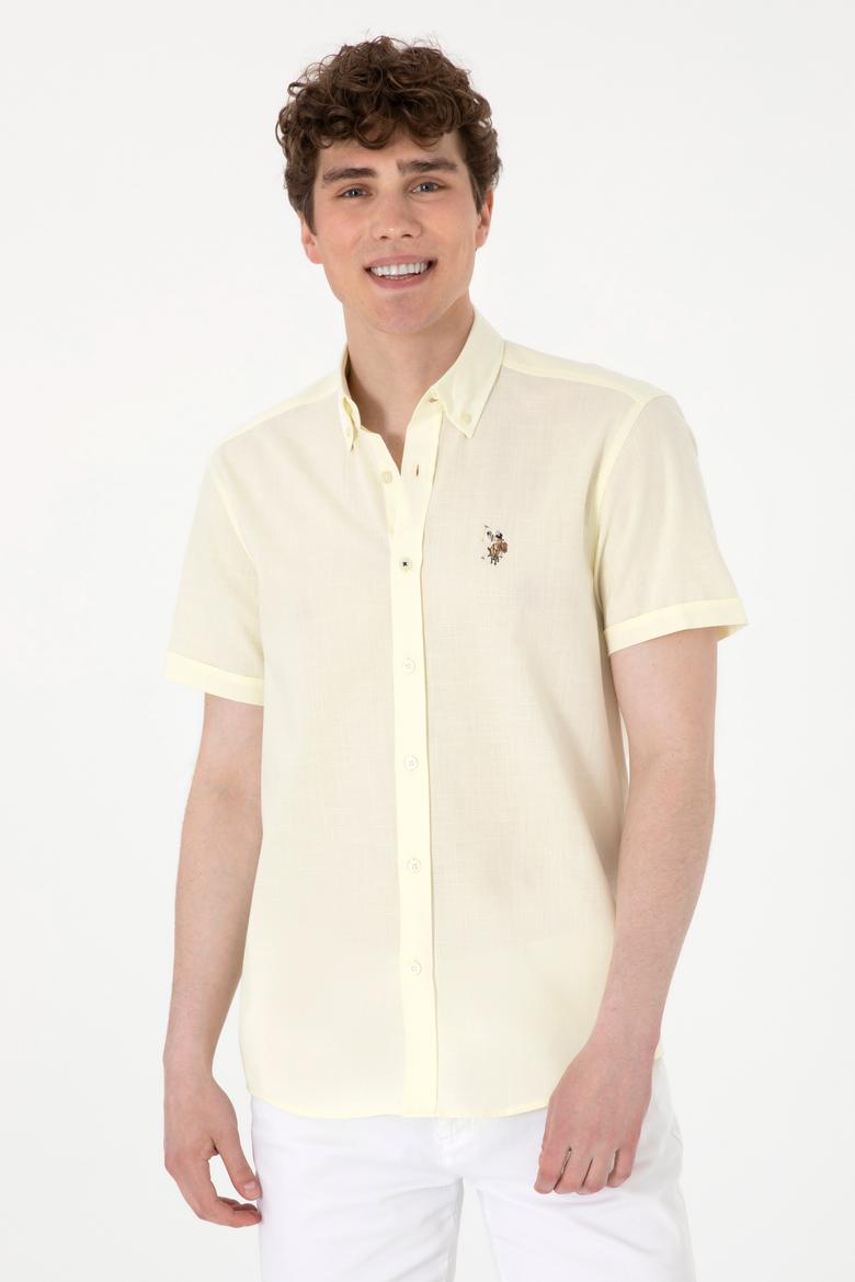 Erkek Limon Kısa Kollu Gömlek