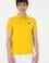 Erkek Slim Fit Polo Yaka Sarı Basic Tişört