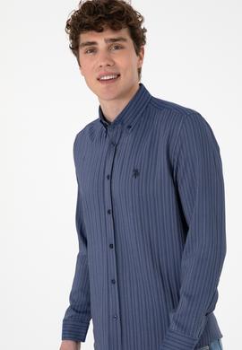 Erkek Lacivert Uzun Kollu Gömlek - 50299614008